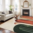 thumbnail image 3 of Abstract Boho Area Rug 5x8 Washable Rug Non Slip Vintage Minimalist Arch Geometric Red Orange Large Area Rug Soft Stainresistant Indoor Floor Carpet for Living Room Bedroom Office Dining Room Nursery, 3 of 9