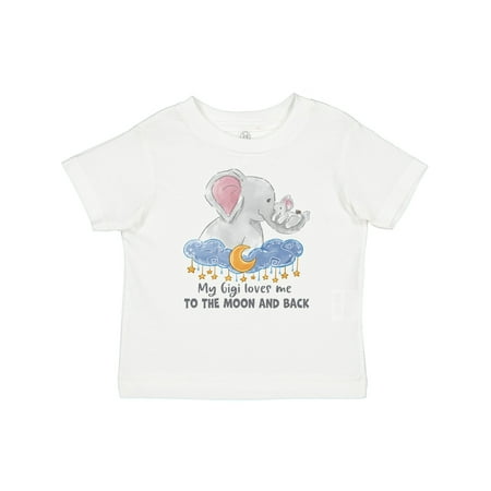

Inktastic My Gigi Loves Me to the Moon and Back Elephant Family Gift Baby Boy or Baby Girl T-Shirt