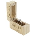 thumbnail image 2 of Koyal Wholesale Forever Yours Engraved Real Wood Slim Ring Box, Wedding Engagement Proposal Ring Box, 2 of 5