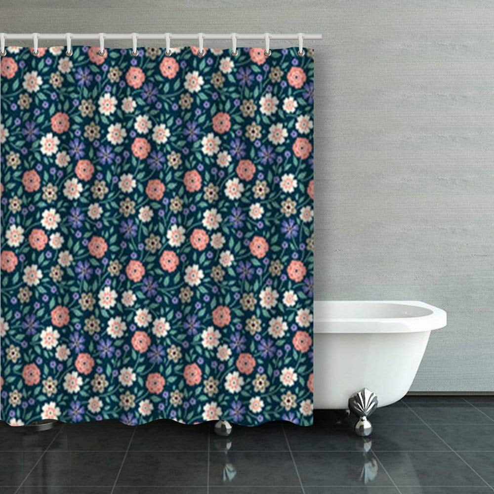 Bsdhome Seamless Pattern Cute Small Flower Shower Curtains Bathroom Curtain 60x72 Inch Walmart Canada