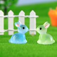 thumbnail image 4 of 20x Fluorescent Rabbits Ornament Miniature Figures Tiny Micro Landscape Decor, 4 of 11