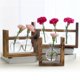 thumbnail image 5 of Jarrón de madera de vidrio con diseño creativo y sencillo, contenedor hidropónico para plantas verdes, decoración de escritorio de estilo moderno (jarrón de doble bola sin planta)., 5 of 5
