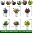 thumbnail image 6 of Artificial Small Plant 6pcs Fake Flower Potted Plant Bathroom for Indoor Decor Window Tabletop Office Colorful, 6 of 7