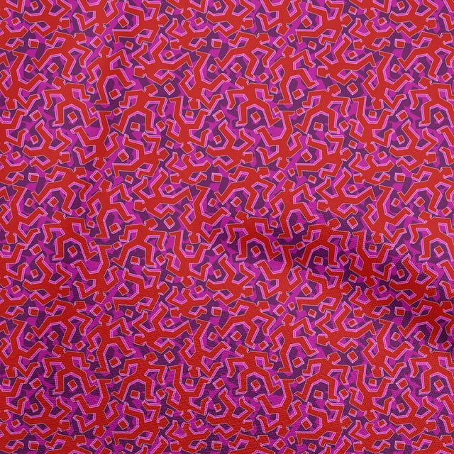 oneOone Cotton Poplin Red Fabric Abstracts Sewing Craft Projects Fabric Prints By Yard 56 Inch Wide