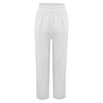 thumbnail image 5 of Womens Travel Pants Plus Size Cotton And Linen Pants Elastic High Waist Wide Leg Loose Trousers With Pockets Solid Color Casual Summer Pants 3Xl Pants For Women, 5 of 5