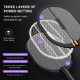 thumbnail image 2 of Mistaha 3 in 1 Electric Fly Swatter Portable Handheld USB Rechargeable Mosquito Zapper Killer Lamp, 2 of 8