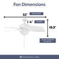 thumbnail image 5 of Honeywell Palm Valley 52" White Tropical Ceiling Fan with 5 Palm Blades, Pull Chain & Reverse Airflow, 5 of 10