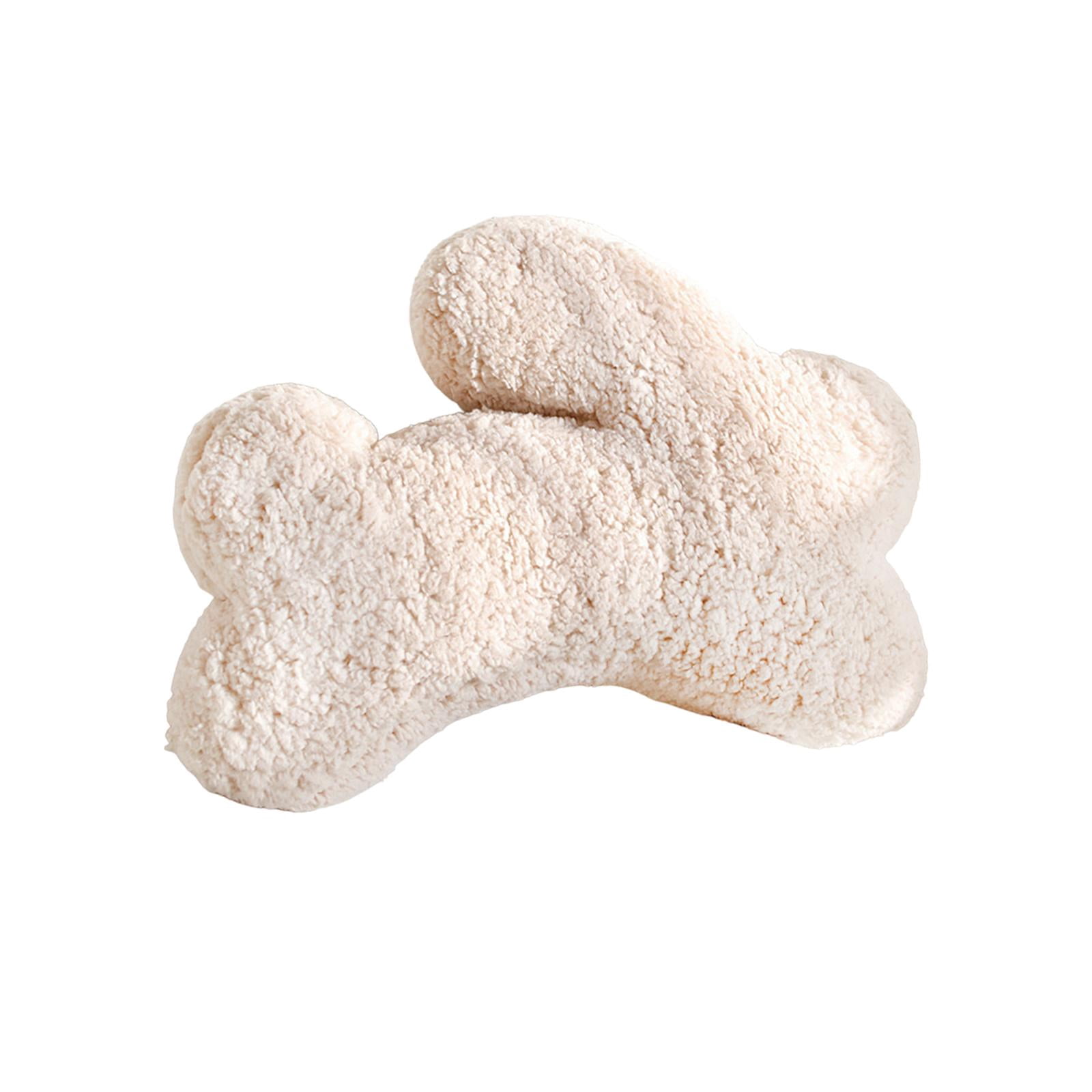 LeeQinersw Silhouette Rabbit Plush Toy Throw Pillow Stuffed Comfortable Super Soft for Kids Light Coffee