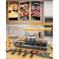 thumbnail image 2 of Saenchue Raclette Parrilla de Mesa - Parrilla Eléctrica para Interiores - Parrilla Antiadherente Extra Grande Reversible 4-en-1 Apto para Lava, 2 of 7