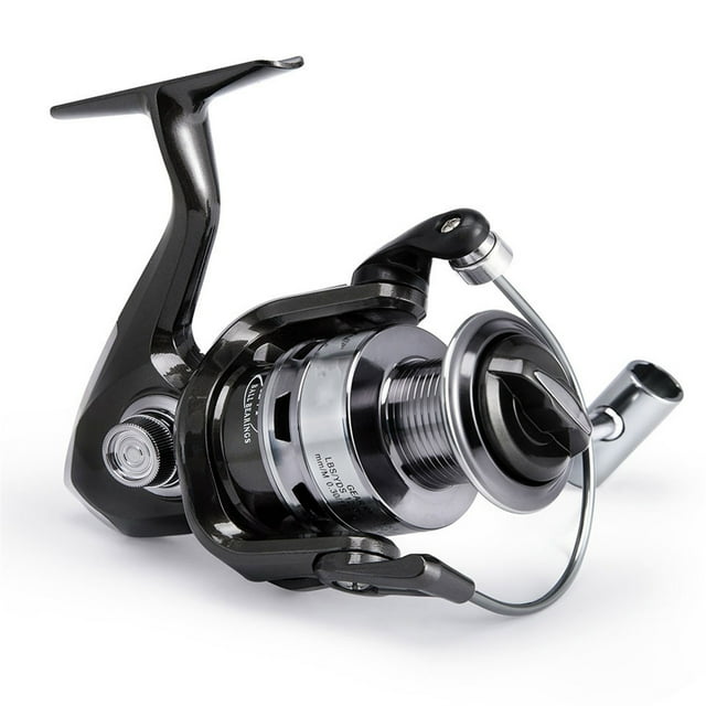 Fishing Reel Double Brake Fishing Coil Wooden handshake 12BB Spinning Fishing Reel Metal Left/Right Hand Fishing Reel Wheel ,Rigid Aluminum Skeletal Frame