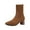 Brown, variant on Beige Women'S Chic Comfort Knitted Elastic Boots With Pointed Toe Design And Heel For Outdoor Indoor Adventures