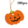 thumbnail image 1 of 100PCS Halloween Gift Tag Pumpkin Shape DIY Paper Tag Decorative Tag Gift Label, 1 of 6