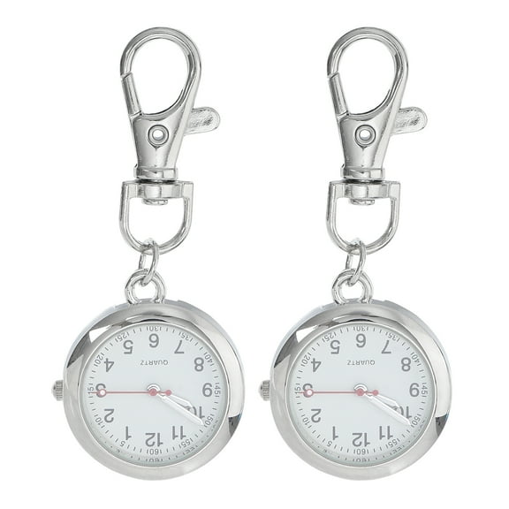 HEMOTON  2 Pcs Basic Pocket Watch Fob Watches for Nurses Digital Stylish Student Elder