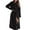 Black, variant on Breezora Womens Fall Winter Notched Lapel Tie Waist Wool Blend Long Coat Jacket with Pockets L Size Black