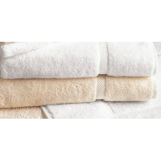 White Classic Luxury Cotton Washcloths - Large 13x13 Hotel Style