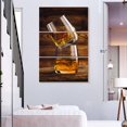 thumbnail image 3 of Elephant Stock Whiskey On Whiskey Wall Art - Vertical Multi Panel Canvas - Dining Room Wall Decor - Food And Drink Multi Panel - Brown And Orange Decor - 48" x 74", 3 of 8