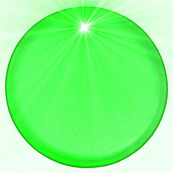 Light Up Round Badge Pin, Green