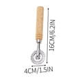 thumbnail image 3 of 2 Pcs Pastry Wheel Cutter Set - Dual-Wheel Ravioli & Biscuit Cutter with Wooden Handle, Pizza/Dumpling Dough Tool for Ruffled & Straight Edges, 3 of 3