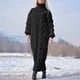 thumbnail image 1 of Suéter de punto suelto con cuello alto y giro de color sólido de estilo europeo y americano para otoño e invierno, suéter de vestir para viajeros con temperamento, 1 of 6