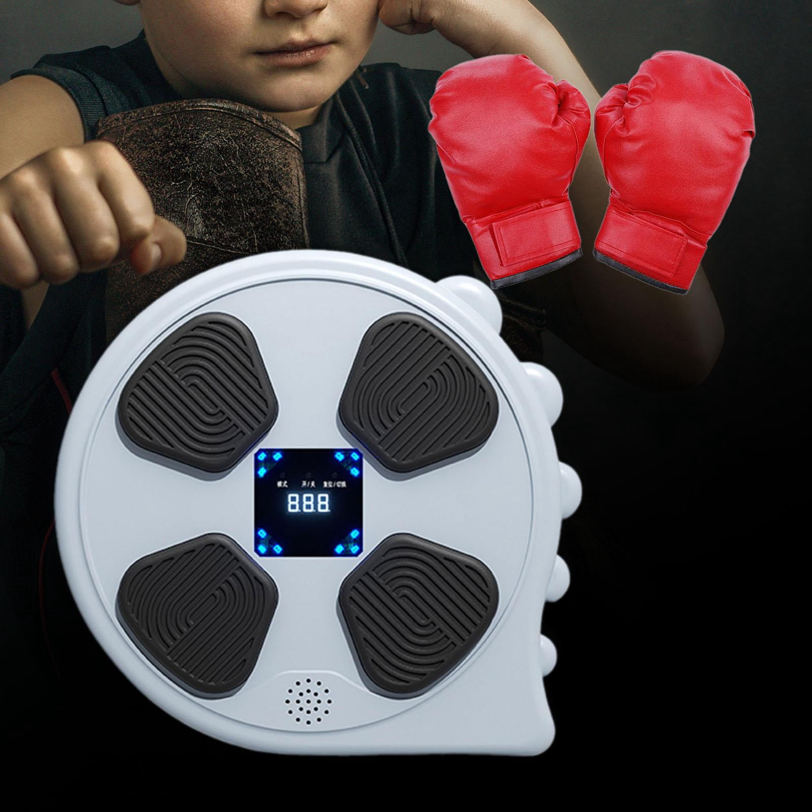 Baoblaze Boxing Machine Boxing Equipment Relaxing Electronic Music Boxing Wall Target gray with glove