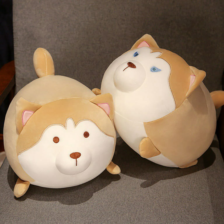 Stuffed Animal Throw Pillow, Huskies Chubby Anime Pillow, Kawaii Plush  Stuff Animal, Cute Plushie Stuffed Dog Squishy Pillow Gifts for Boys Girls  (13.7) 
