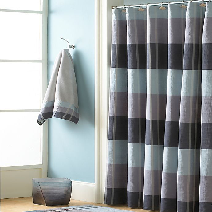 Fairfax Shower Curtain Stall In Slate, Croscill Shower Curtain Sets With Rugs
