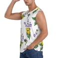 thumbnail image 3 of Kdxio Lavender Flowers for Men's Muscle T-shirt,Sleeveless for Workout Running Athletic Gym Lounge Casual, 3 of 7