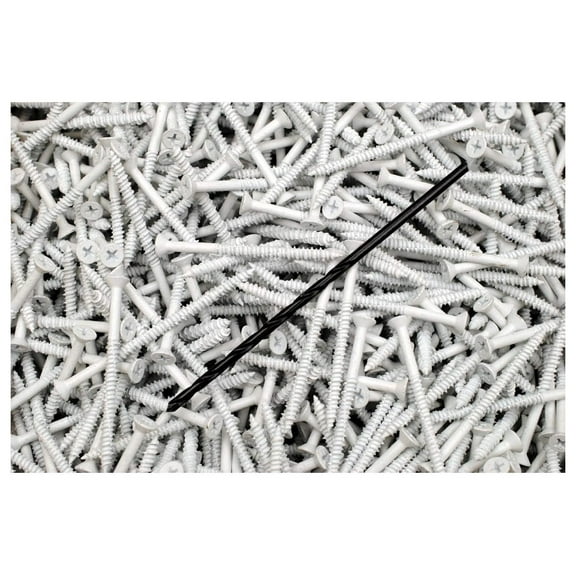 (250) White Phillips Flat Head 3/16 x 2-3/4 Concrete Masonry Screw Tapcon