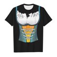 thumbnail image 3 of WEAIXIMIUNG Vêtements pour Adolescentes Mode Festival Imprimé Col Rond Manches Courtes T-Shirt Décontracté (4), 3 of 3