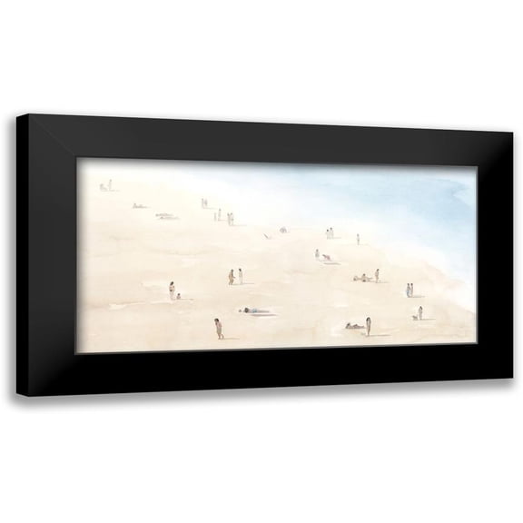 Popp, Grace 14x9 Black Modern Framed Museum Art Print Titled - Beach Goers III