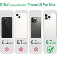 thumbnail image 2 of Compatiable with iPhone 15 Pro Max Case Clear, Transparent Shockproof Phone Case, Slim Anti-Scratch Hard PC Back Protective Cover Bumper, Gradient Blue, 2 of 12