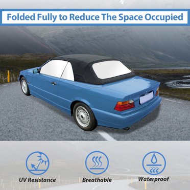BMW 3-Series Convertible Top 1994-1999 – Black Budget Cloth With Clear Plastic Window