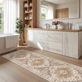 thumbnail image 4 of Roxstand 2.5'x10' Washable Runner Rug for Hallway Entrance Bedroom Entryway, Vintage Non Slip Stain Resistant Kitchen Rugs, Turmeric, 4 of 10