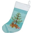 thumbnail image 2 of Carolines Treasures CK3828CS Tan French Bulldog Pit Bull Mix Christmas Tree Christmas Stocking, 2 of 2