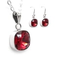 thumbnail image 1 of Juego Zvezda Cushion color Scarlet plata .925 Zvezda ZJU-CUSH12-SCA-G, 1 of 7