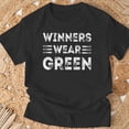 thumbnail image 3 of Winners Wear Green Color Team Spirit Game War Camp Crew TShirt, 3 of 6