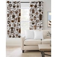 thumbnail image 2 of Coffee Beans Blackout Curtains for Bedroom Living Room Darkening Curtains 96 Inches Long Funny Cartoon Brown Cake Hot Chocolate Cup Window Curtain 2 Panels Set Window Treatment Grommet Drapes 52"x96", 2 of 9