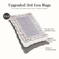 thumbnail image 6 of Lahome Washable 2'x8' Scalloped Runner Rug, Grey Boho Floral Hallway Rugs for Entryway Kitchen, Non-Slip Soft Low-Pile Microfiber Carpet for Laundry Bedroom, Grey, 6 of 11