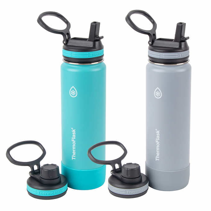 Thermoflask Stainless Steel Insulated Water Bottles 24 oz/710 ml, 4 colors  (#195742266421)