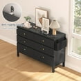 thumbnail image 7 of Bifanuo Dresser for Bedroom with 6 Drawers, Modern Chest of Drawers for Storage and Organization, Wood Tabletop for Bedroom, Living Room, Hallway,Black, 7 of 7
