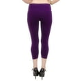 thumbnail image 3 of Vivian's Fashions Capri Leggings - Cotton, Misses Size (Purple, XS), 3 of 3