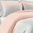 thumbnail image 4 of Lush Decor Glitter Ombre Metallic Print Comforter Blush/Gray 5Pc Set Full/Queen, 4 of 8