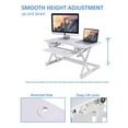 thumbnail image 3 of 32" Height Adjustable Standing Desk Converter Bundle in Black (R EADRW-MAFM), 3 of 9