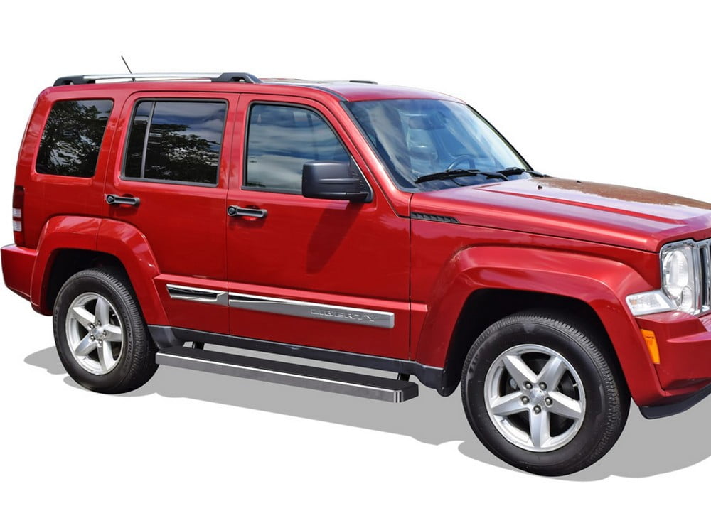 APS iBoard Running Boards 6 inches Compatible with Jeep Liberty 2008 2013 Nerf Bars Side Steps Side Bars