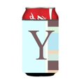 thumbnail image 1 of Letter Y Initial Monogram - Blue Stripes Can or Bottle  Hugger, 1 of 1
