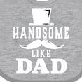 thumbnail image 4 of Inktastic Handsome Like Dad with Top and Mustache Boys Baby Bib, 4 of 4