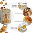 thumbnail image 5 of Thanksgiving Turkey Fall Pumpkin Shower Curtain for Bathroom, Maple Leaves Sunflower Retro Linen Waterproof Shower Curtains Washable Quick Dry with Hooks Bathtub Curtains 60x72 IN, 5 of 6