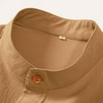 thumbnail image 5 of MIXUE Mens Casual Button Down Shirts Solid Color Stank Short Sleeve Cardigan Shirt Tops Sportswear,Brown,XXXL, 5 of 6
