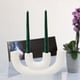 thumbnail image 5 of Candelabros de cerámica blanca Colco Candelabros para el hogar Navidad Halloween mesa de cena boda 23cmx10cm Portavelas cónico, 5 of 8