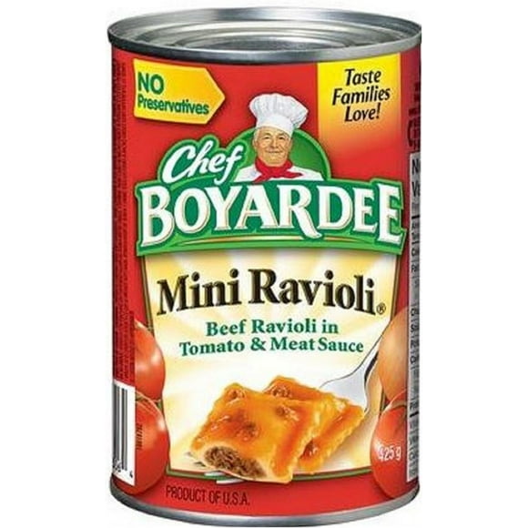Chef Boyardee® Mini Ravioli Beef Ravioli in Tomato And Meat Sauce, 425 g
